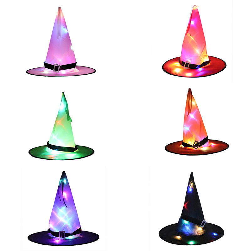 Witch Hat LED Lights & Elf Ears - Halloween Party Decor