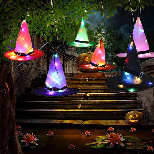 Witch Hat LED Lights & Elf Ears - Halloween Party Decor