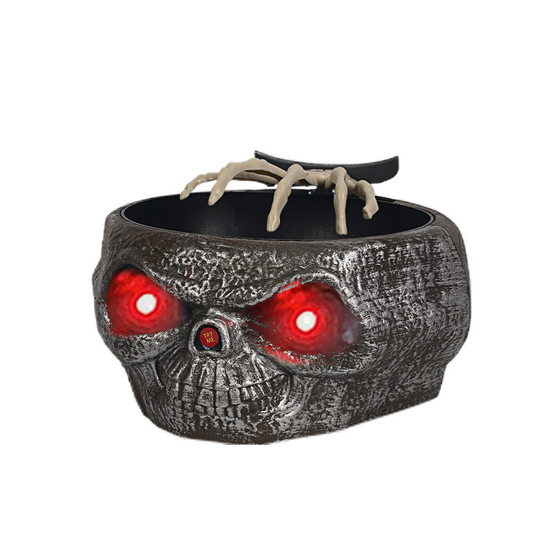 Motion-Activated Halloween Pumpkin Candy Bowl with Spooky Hand