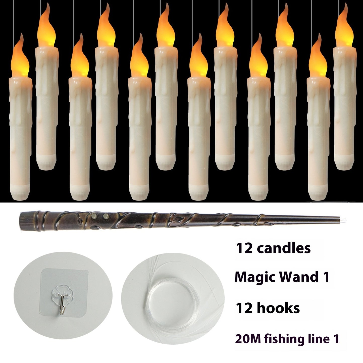 Magic Wand Remote Control Candle - Halloween Party Decoration