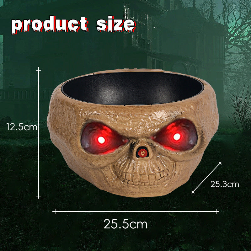 Motion-Activated Halloween Pumpkin Candy Bowl with Spooky Hand