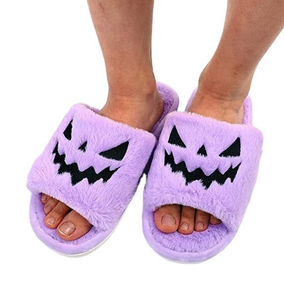 Women's Plush Halloween Cosplay Slippers - Soft & Cute